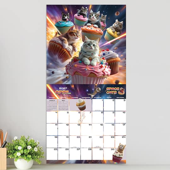 2027 Space Cats Wall Calendar